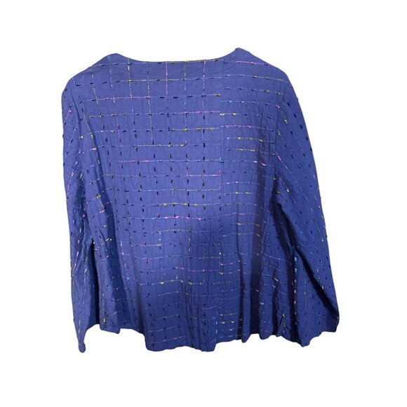 Habitat Womens XS Patterned Button-Up Blouse Lagenlook - Picture 4 of 4